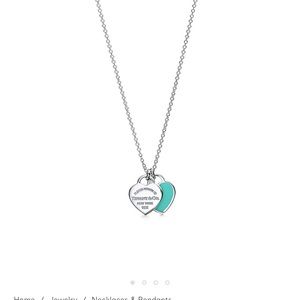 Tiffany double heart necklace and earrings set